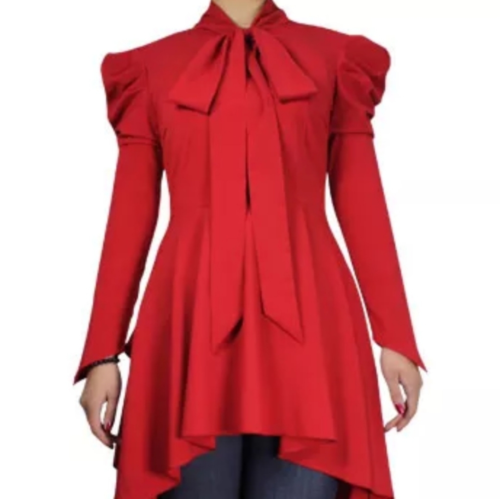 Red, Size 6 Can be worn as Dress or Blouse